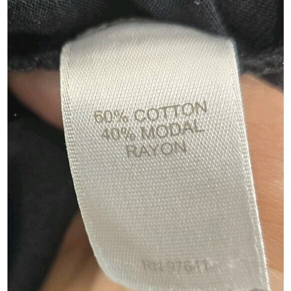 J Jill Shirt Womens Large Black PJ Artistic Tee T Quarter Sleeve Round Neck - Picture 8 of 10